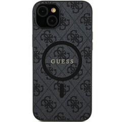 Guess GUHMS24LG4GFRK S24 Ultra S928 czarny|black hardcase 4G Collection Leather Metal Logo MagSafe цена и информация | Чехлы для телефонов | kaup24.ee