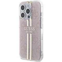 Guess GUHCP14XH4PSEGP iPhone 14 Pro Max 6.7" różowy|pink hardcase IML 4G Gold Stripe цена и информация | Чехлы для телефонов | kaup24.ee