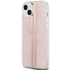 Guess GUHCP15MH4PSEGP iPhone 15 Plus | 14 Plus 6.7" różowy|pink hardcase IML 4G Gold Stripe цена и информация | Чехлы для телефонов | kaup24.ee