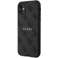 Guess GUHMN61G4GFRK iPhone 11 6.1" | Xr czarny|black hardcase 4G Collection Leather Metal Logo MagSafe цена и информация | Чехлы для телефонов | kaup24.ee