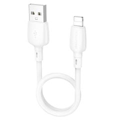 Borofone Cable BX93 Super Power - USB to Lightning - PD 20W 0,25 metres white цена и информация | Кабели для телефонов | kaup24.ee