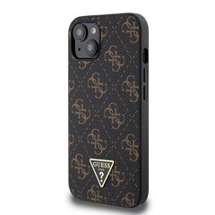 Guess PU Leather 4G Triangle Metal Logo Case for iPhone 13 Black цена и информация | Чехлы для телефонов | kaup24.ee