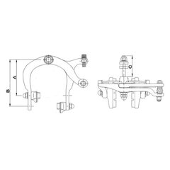 Caliper pidur, Saccon FSI45 hind ja info | Muud jalgratta varuosad | kaup24.ee