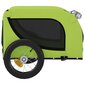vidaXL jalgratta järelkäru koerale, roheline ja must hind ja info | Transportkorvid, puurid | kaup24.ee