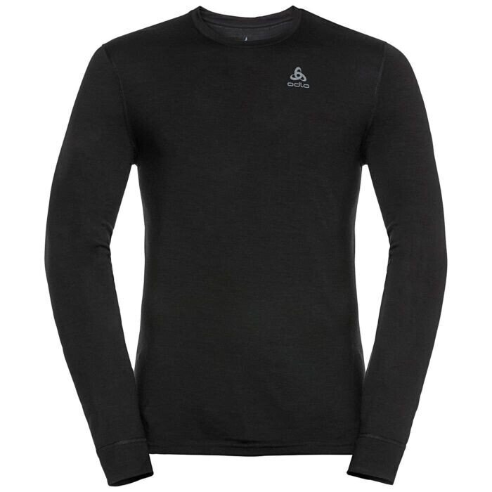 Soojapesu särk Odlo Merino 200 Crew neck, must цена и информация | Meeste soe pesu | kaup24.ee