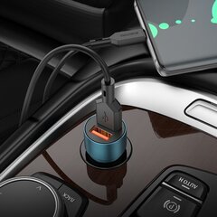 Borofone Car charger BZ19 Wisdom - 2xUSB - 12W with USB to Type C cable gold цена и информация | Зарядные устройства для телефонов | kaup24.ee