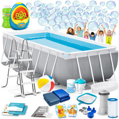 Открытый бассейн, 18in1, 400 x 200 x 122 см + пузырьковый аппарат цена и информация | Бассейны | kaup24.ee