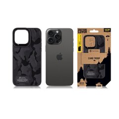 Tactical Camo Troop Cover for Apple iPhone 15 Pro Max Black цена и информация | Чехлы для телефонов | kaup24.ee