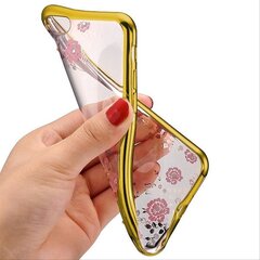 Задний чехол Diamond Flower Back Case A6 Plus (2018), золотистый цена и информация | Чехлы для телефонов | kaup24.ee