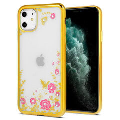 Задний чехол Diamond Flower Back Case для Iphone 12 Pro Max, золотистый цена и информация | Чехлы для телефонов | kaup24.ee