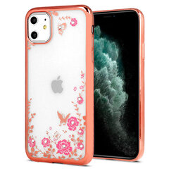 Задний чехол Diamond Flower для Iphone 12 Pro Max, розовое золото цена и информация | Чехлы для телефонов | kaup24.ee
