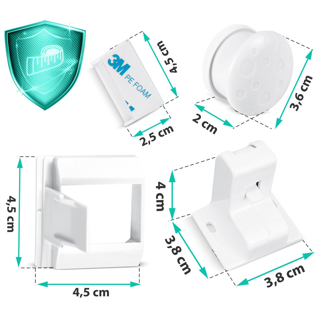 Magnetiline kapi kaitse, 4 tk. hind ja info | Laste ohutustarvikud | kaup24.ee