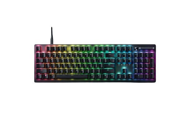 Juhtmega mänguklaviatuur Razer DeathStalker V2, RGB, LED, USB, DE, lineaarne optiline punane lüliti, must цена и информация | Klaviatuurid | kaup24.ee