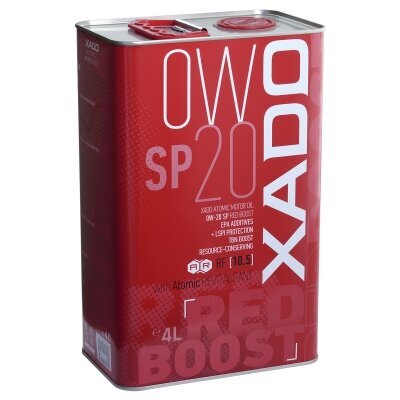 Xado Atomic Oil 0W-20 SP Red Boost, mootoriõli, 4L цена и информация | Mootoriõlid | kaup24.ee