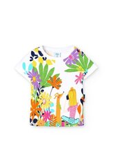 T-särk tüdrukutele Boboli 408158, valge цена и информация | Рубашки для девочек | kaup24.ee