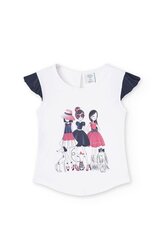 Boboli детская футболка 728298*1100, белый/черный 8445470446040 цена и информация | Рубашки для девочек | kaup24.ee