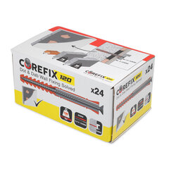 Крепление Corefix 120 для сухой стены, 24 шт. в упаковке цена и информация | Инструменты крепления | kaup24.ee