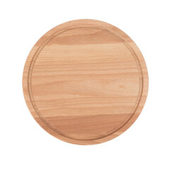 Доска деревянная разделочная круглая с пазом ∅22 цена и информация | Разделочные доски | kaup24.ee