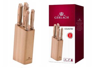 Набор ножей Gerlach Country, 5 предметов цена и информация | Подставка для ножей Tescoma Woody, 21 см | kaup24.ee