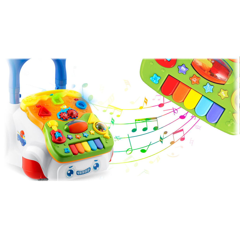 Õppevanker koos muusikaga 2in1, sinine hind ja info | Arendavad mänguasjad | kaup24.ee