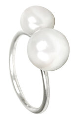 JwL Luxury Pearls Серебряное кольцо с двойной бусинкой JL0058 цена и информация | Кольцо | kaup24.ee