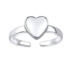 Silvego Серебряное кольцо на ногу с сердцем JJJTR1597 цена и информация | Кольцо | kaup24.ee