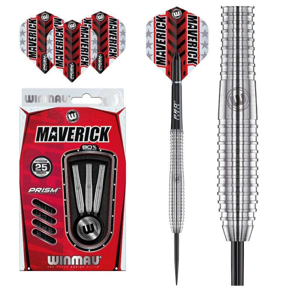 Nooled Winmau Maverick, hõbedane, 25 grammi. цена и информация | Noolemängud | kaup24.ee