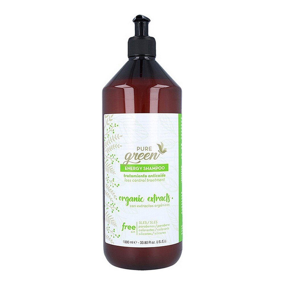 Šampoon juuste väljalangemise vastu Pure Green Energy Shampoo, 1000 ml hind ja info | Šampoonid | kaup24.ee