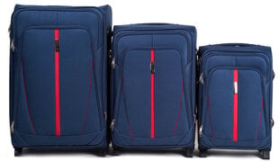 Большой чемодан Wings 1706(2) размер L синий цена и информация | Чемоданы, дорожные сумки | kaup24.ee