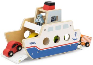 VIGA Деревянный Корабль Капитан 4шт. цена и информация | Развивающий мелкую моторику - кинетический песок KeyCraft NV215 (80 г) детям от 3+ лет, бежевый | kaup24.ee