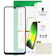 Samsung Galaxy A22 4G - закаленное стекло Ceramic 9D Full Glue - чернить цена и информация | Защитные пленки для телефонов | kaup24.ee