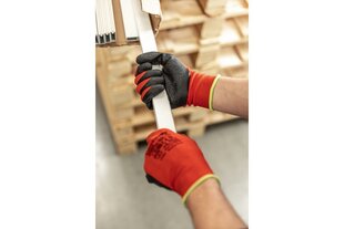 Перчатки Roder 11 размер хлопковые с латексным покрытием, 12 шт., HT5K751-11, Hogert цена и информация | Рабочие перчатки | kaup24.ee