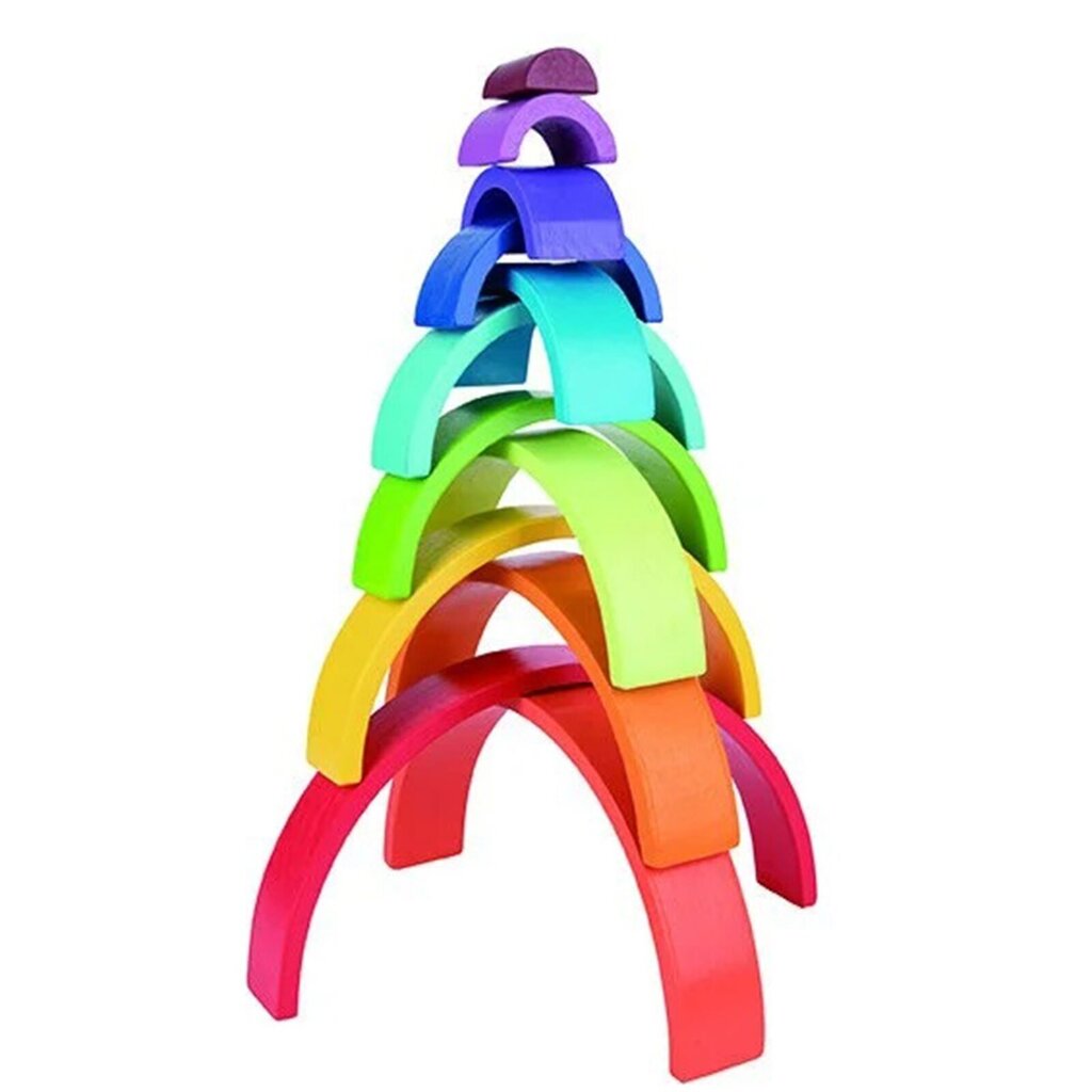 Pusle Tooky Toy Montessori Rainbow hind ja info | Klotsid ja konstruktorid | kaup24.ee