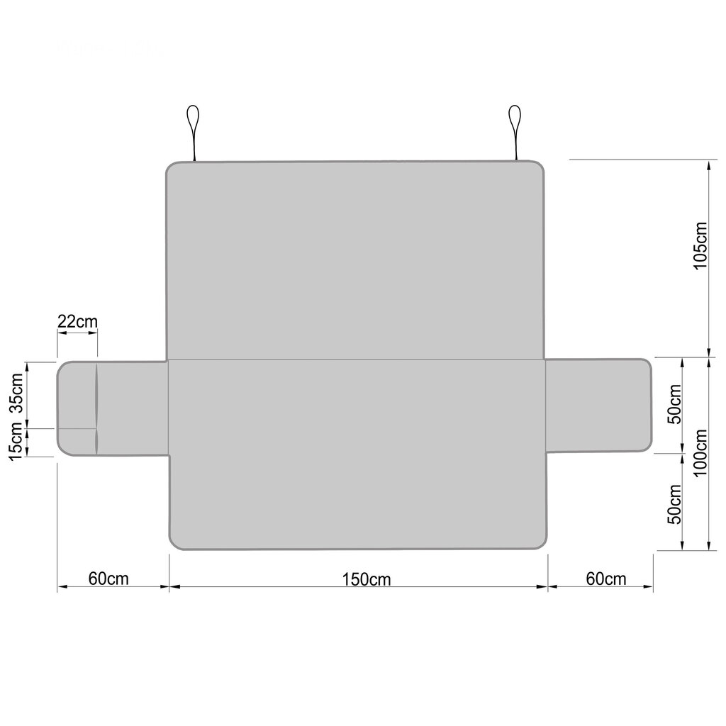 Diivani kaitsekate lemmikloomade poolt tekitatud mustuse vastu Doggy Paris, 150 cm, must hind ja info | Pesad, kuudid | kaup24.ee