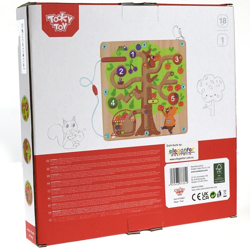 Magnetlabürint Tooky Toys hind ja info | Lauamängud ja mõistatused | kaup24.ee