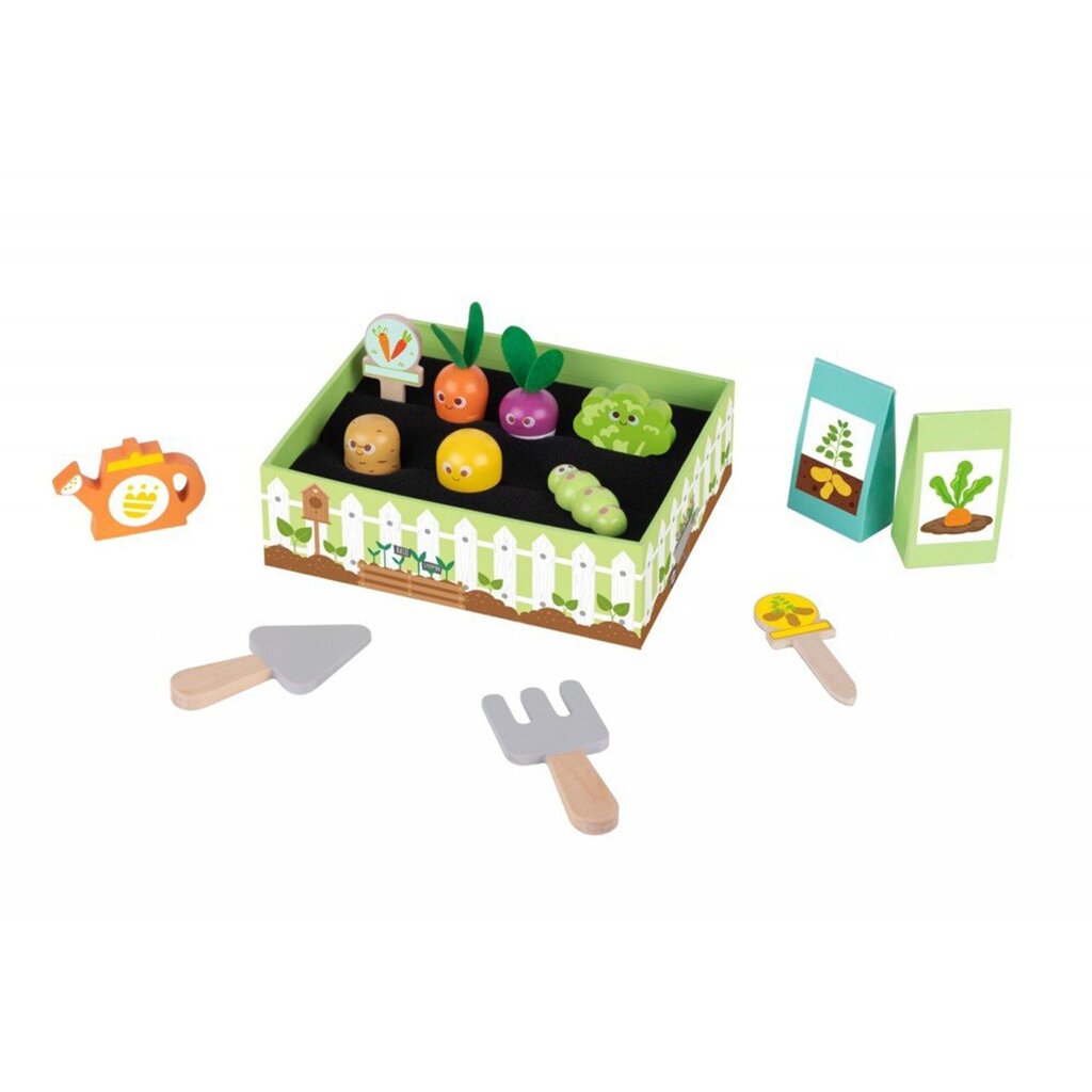 Puidust köögiviljakomplekt Tooky Toy Montessori hind ja info | Tüdrukute mänguasjad | kaup24.ee