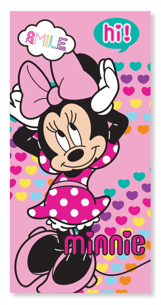 Lasterätik Disney Minnie Hearts, 70x137 cm hind ja info | Rätikud, saunalinad | kaup24.ee