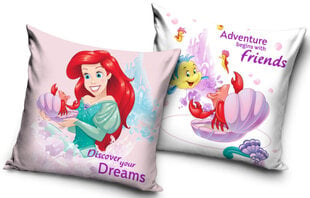 Padjakate Disney Princess Ariel, 40x40 cm hind ja info | Originaalsed padjad, padjakatted | kaup24.ee