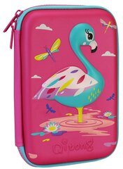 Pinal 3D FLAMINGO, Qitong, 205x145x45 mm, fuksia hind ja info | Pinalid | kaup24.ee