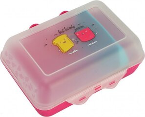 Коробка для обеда Best Friends, Optima, 165х115х70 мм, 850 мл, 2 отделения, розовый цена и информация | Посуда для хранения еды | kaup24.ee