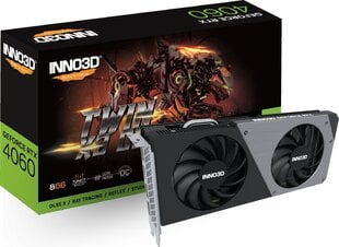 Inno3D GeForce RTX 4060 Twin X2 OC (N40602-08D6X-173051N) цена и информация | Видеокарты | kaup24.ee