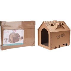 картонный домик для кошки 48x34x36 см цена и информация | Лежаки, домики | kaup24.ee