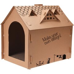 картонный домик для кошки 48x34x36 см цена и информация | Лежаки, домики | kaup24.ee