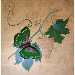 Dekoratiivne liblikas, 26 cm, roheline hind ja info | Sisustuselemendid | kaup24.ee