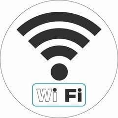 Наклейка-вывеска WIFI ZONE, 90х90мм цена и информация | Информационные знаки | kaup24.ee