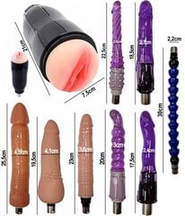 Seksimasin LIVMAN E-134 4 iminapaga koos 9 erineva 3XLR kinnitustarvikuga hind ja info | Vibraatorid | kaup24.ee