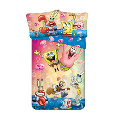 Laste voodipesukomplekt SpongeBob Party Microfibre 140×200 cm, 70×90 cm hind ja info | Beebide ja laste voodipesu | kaup24.ee