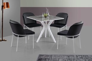Обеденный стол Asir, 87x75x87 см, белый/серый цена и информация | Кухонные и обеденные столы | kaup24.ee
