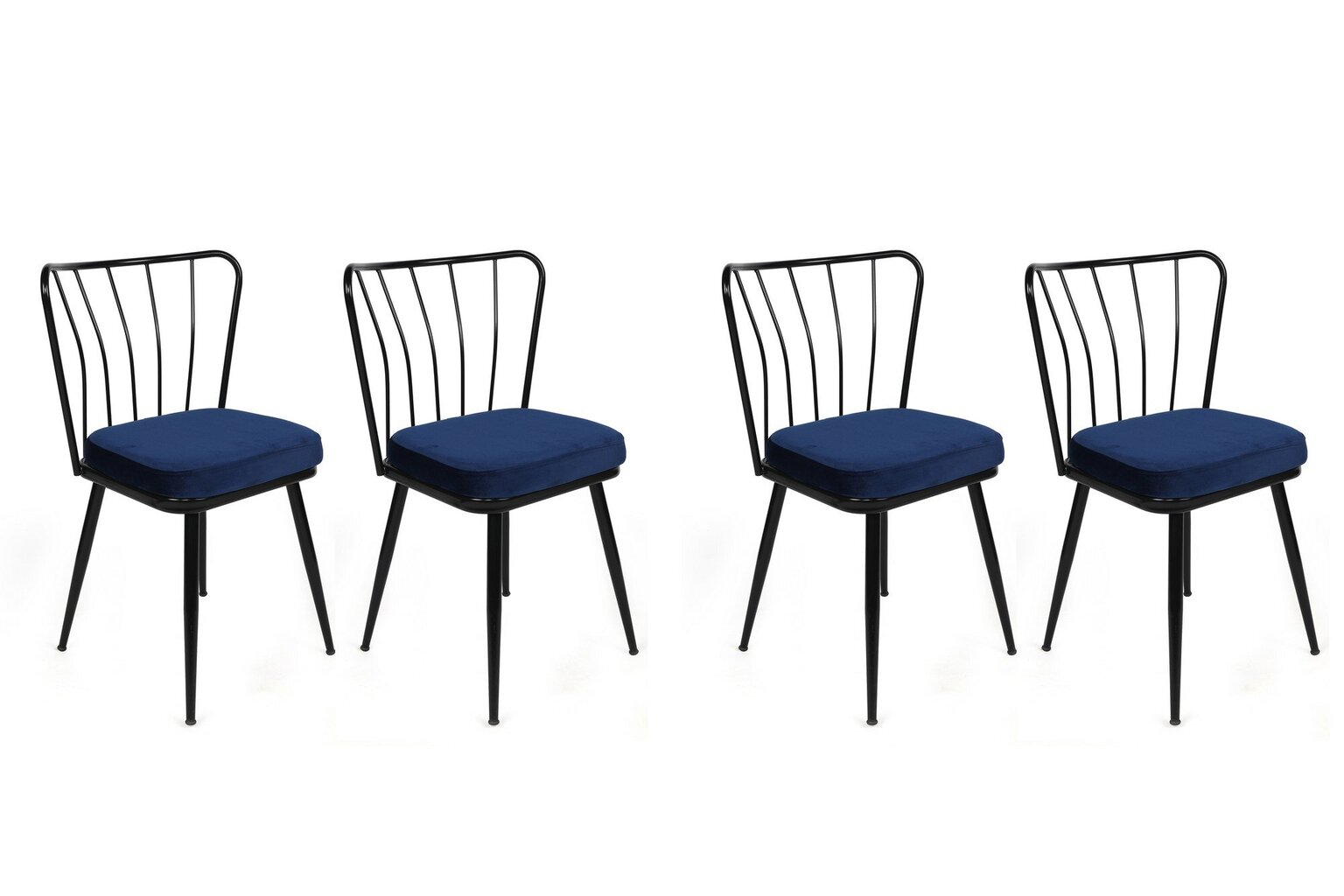 4-osaline toolide komplekt Asir, tumesinine цена и информация | Söögitoolid, baaritoolid | kaup24.ee