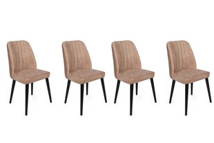 4-osaline toolide komplekt, Asir, beež/must hind ja info | Söögitoolid, baaritoolid | kaup24.ee